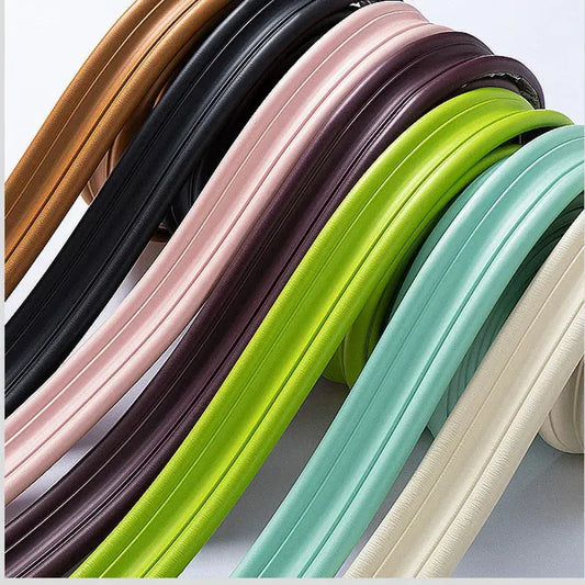 5 Meters NBR Soft Material Wall Trim Line Self-Adhesive Skirting Decor Line Wall Anticollision Molding Line 3D Wall Sticker Shades Array