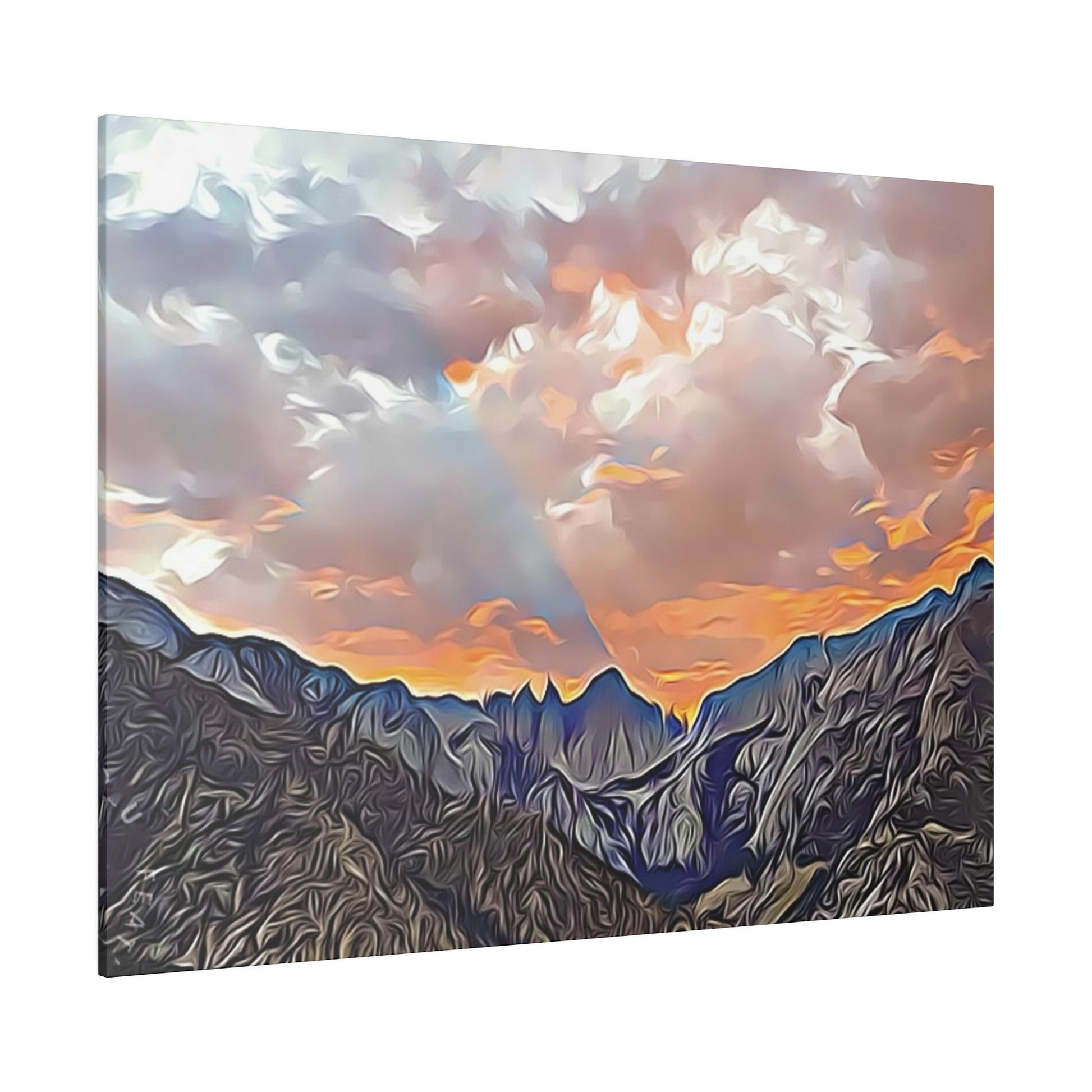 Sunset Serenity: California's Mount Whitney Captured in Canvas Art - Shades Array