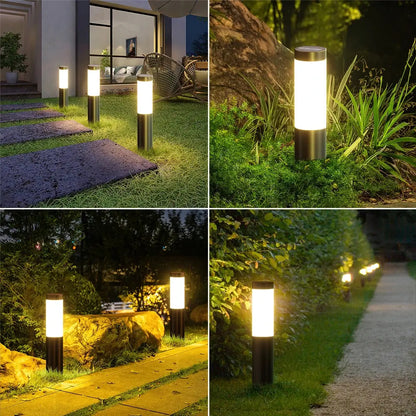 LED Outdoor Solar Light Stainless Steel IP65 Waterproof Garden Decoration Lawn Lamp Gardening Yard Pathway Path Landscape Lights Shades Array
