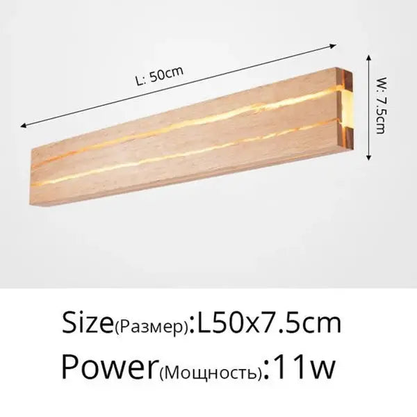 LED Solid Wood Nordic Wall Bedroom Rotatable Sconce Lamp - Shades Array