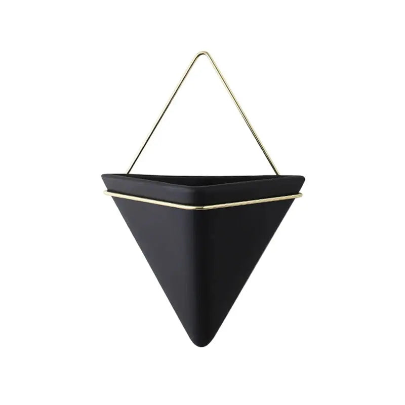 Nordic Ceramic Wall Mounted Triangle Plant and Flower Pot - Shades Array