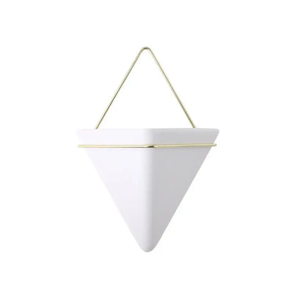 Nordic Ceramic Wall Mounted Triangle Plant and Flower Pot - Shades Array