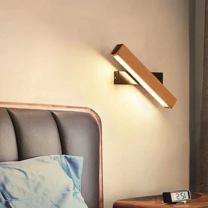 Nordic simple Wooden LED Wall Lamp Modern Adjustable Lighting bar restaurant Living room Porch Wall Lamps Corridor decor Shades Array