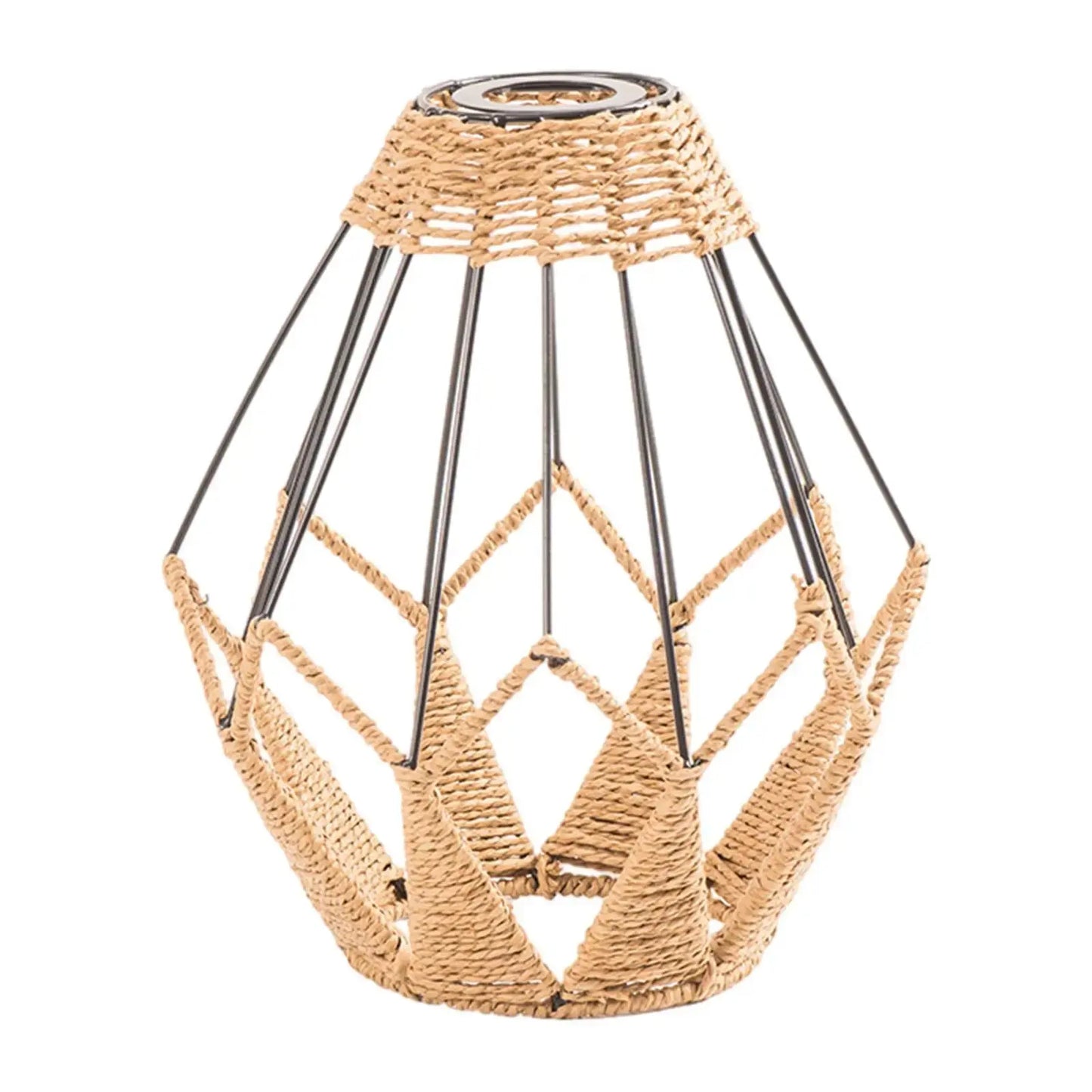 Rope Woven Lampshade Light Fixture Decoration Handmade Ceiling Lantern Cover for Restaurant Teahouse Dining Room Hotel Farmhouse ShadesArray
