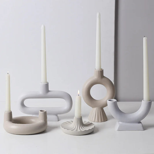 Nordic Design candlestick Concrete Candle Holder Candle Living Room Household Homestand Decoration Ornaments Shades Array
