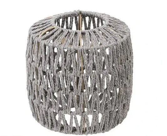 Paper Rope Woven Lampshade Bohemian Style Light Cover Pendant Fixture Rattan Hanging Pendant Lamp Shade For Table Lamp Wall Lamp Shades Array