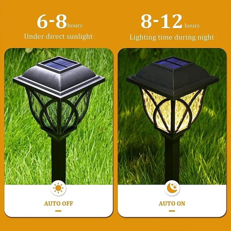 Led Solar Lawn Lights Outdoor Waterproof Warm Light Garden Decoration Lamp For Walkway Path Villa Yard Driveway Shades Array