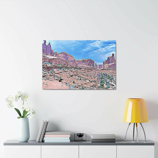 Utah Desert Red Arches National Park Satin Canvas Art Printify